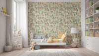 Forest Friends Forever wallpaper gentle watercolor aesthetic.