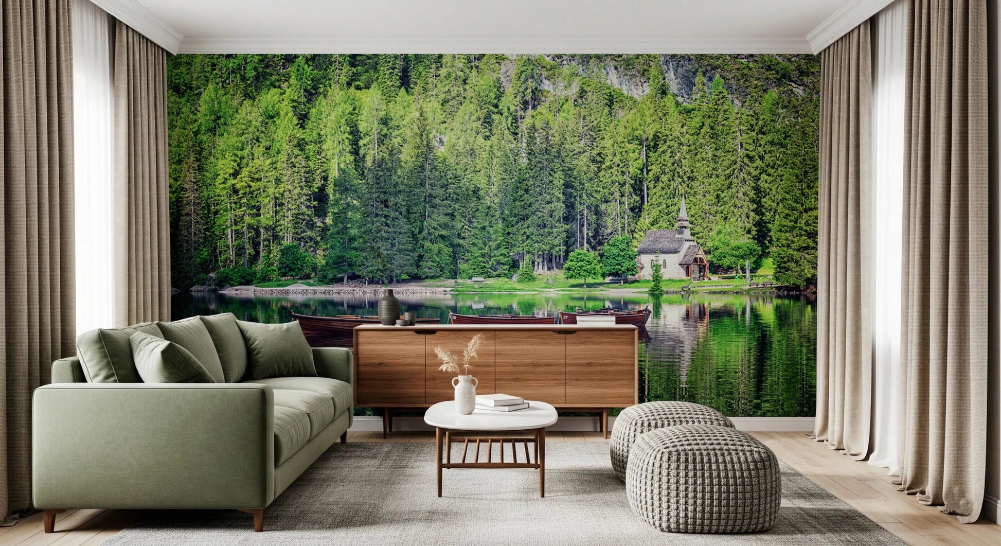 Forest Lake Retreat Wall Mural