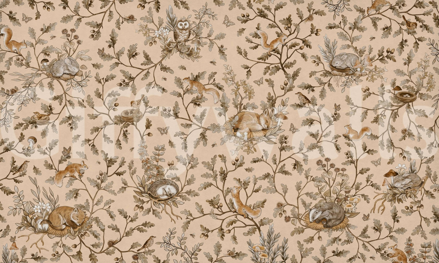 Forest Slumber Wallpaper Wall Mural