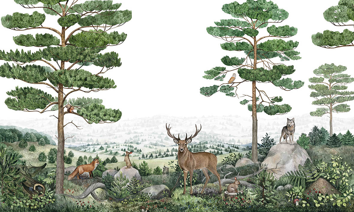 Forest Vista Peel and Stick Wallpaper Murals in your room