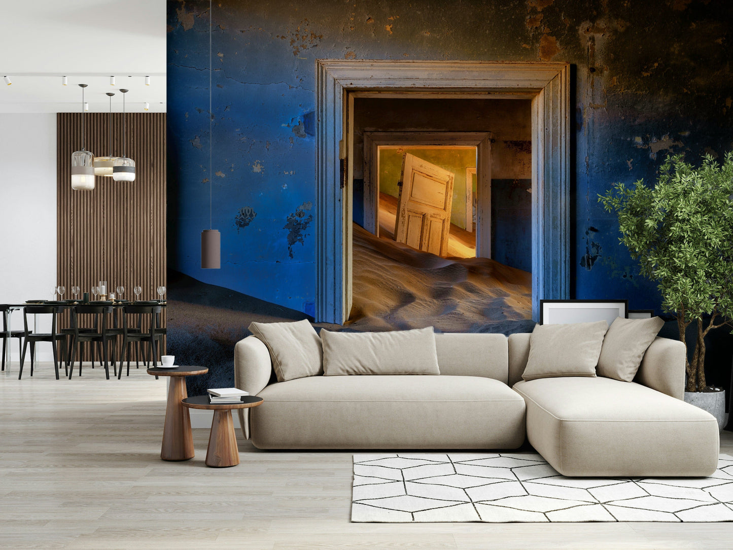 Forgotten Rooms Wall Mural — hauntingly beautiful abandoned interiors for dramatic decor.