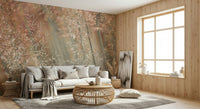 Fountain grass wall mural featuring soft, wispy grass blades swaying in natural light.