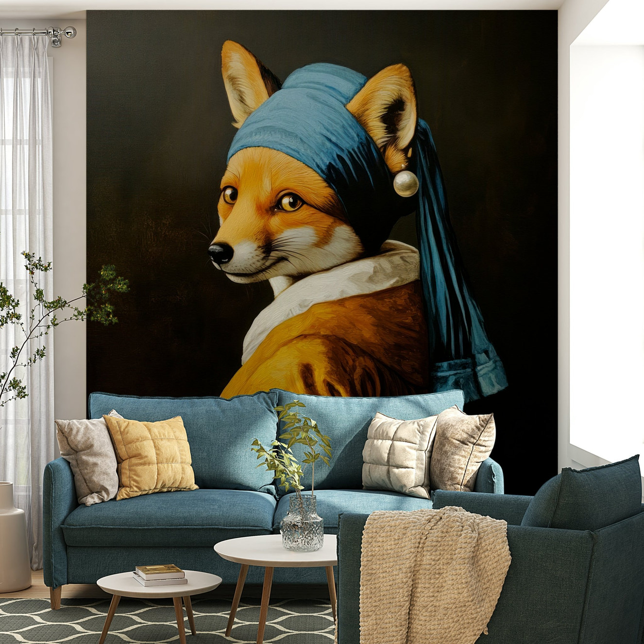 artistic portrait of a fox

