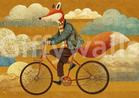 Fox's Autumnal Ride Wall Mural