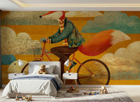 Fox's Autumnal Ride Wall Mural
