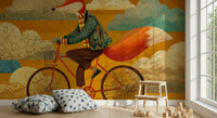 Fox's Autumnal Ride Wall Mural