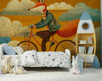 Fox's Autumnal Ride Wall Mural