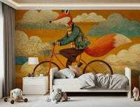 Fox's Autumnal Ride Wall Mural