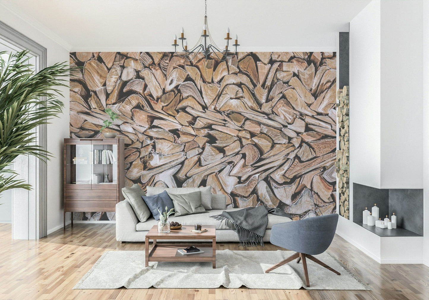 Fractured Timber Wall Mural -1255418