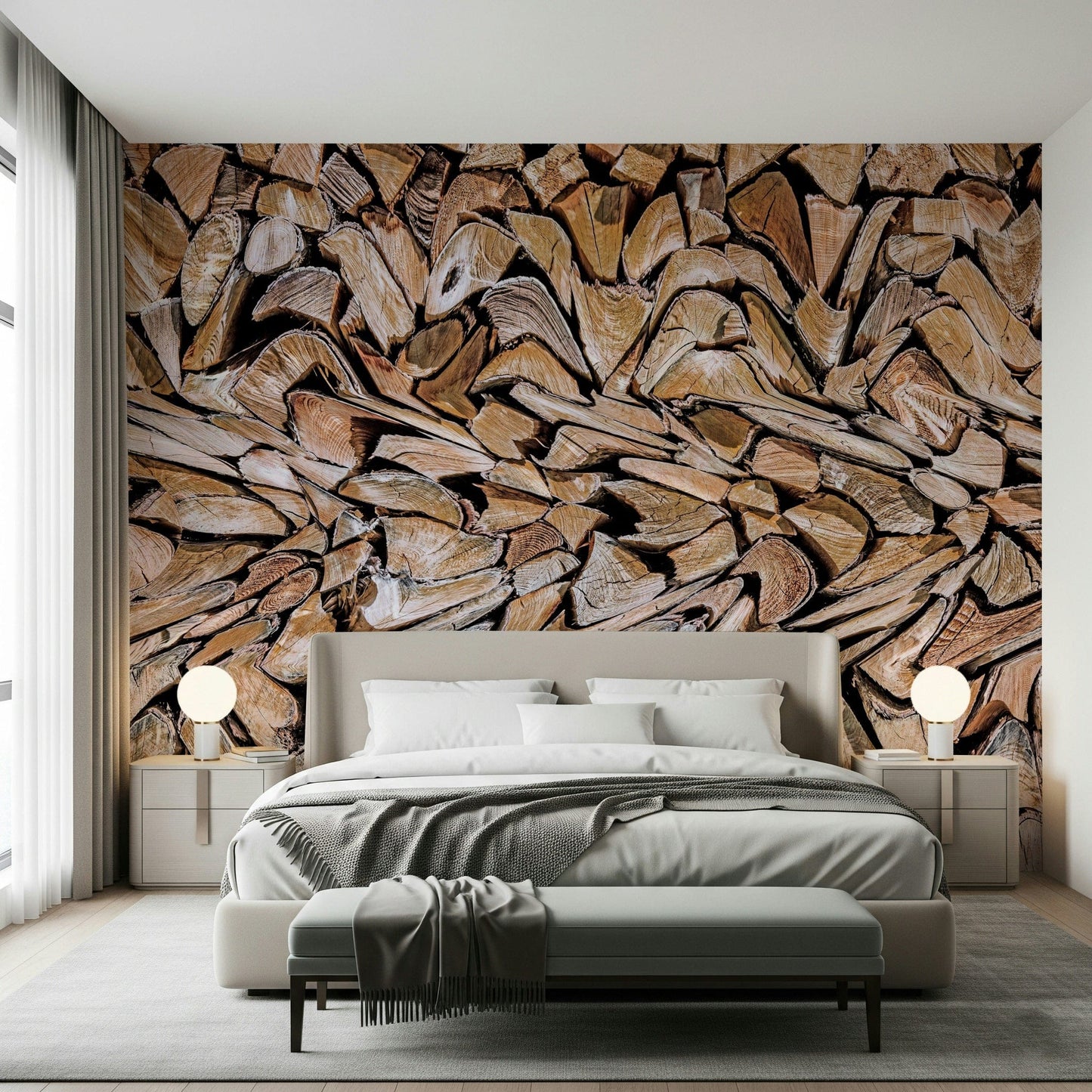 Fractured Timber Wall Mural -1255418