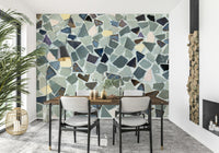 Handcrafted Natural Look Tile resembling shattered wallcovering.