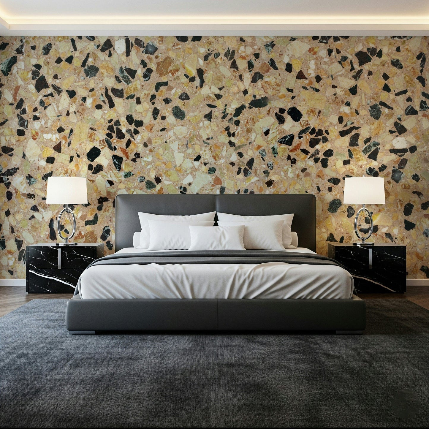 Rustic quarry Fragmented Mosaic Earth Stone wall mural.