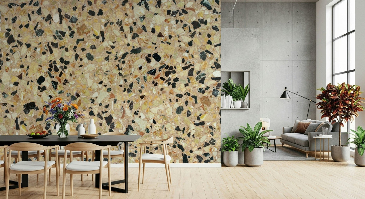 Fragmented Mosaic Earth Stone Complex sandstone mural.