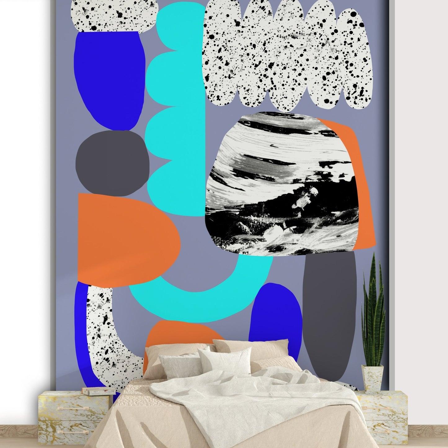 Elegant and bold purple tones creating a calming atmosphere

