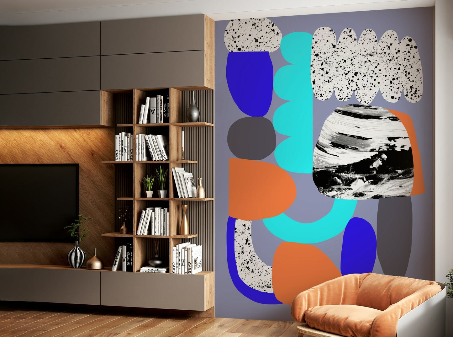 Fresh Purple Wall Mural with vibrant shades of purple and lavender

