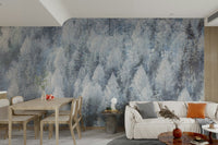 Cool, muted tones.

