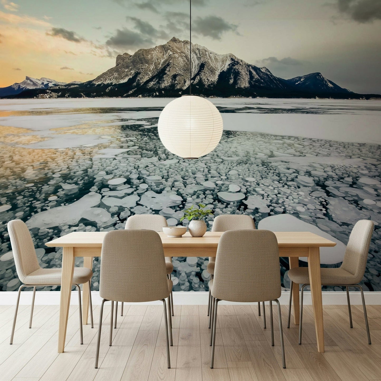 Frozen Bubbles: Mountain Vista Wall Mural -2414949