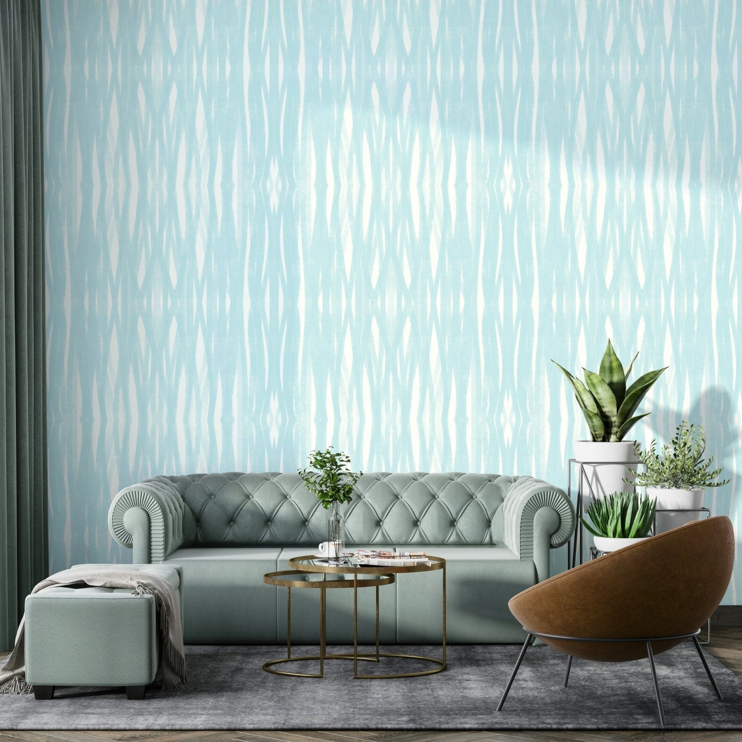 Peel-and-stick Frozen Lake wallpaper for easy application


