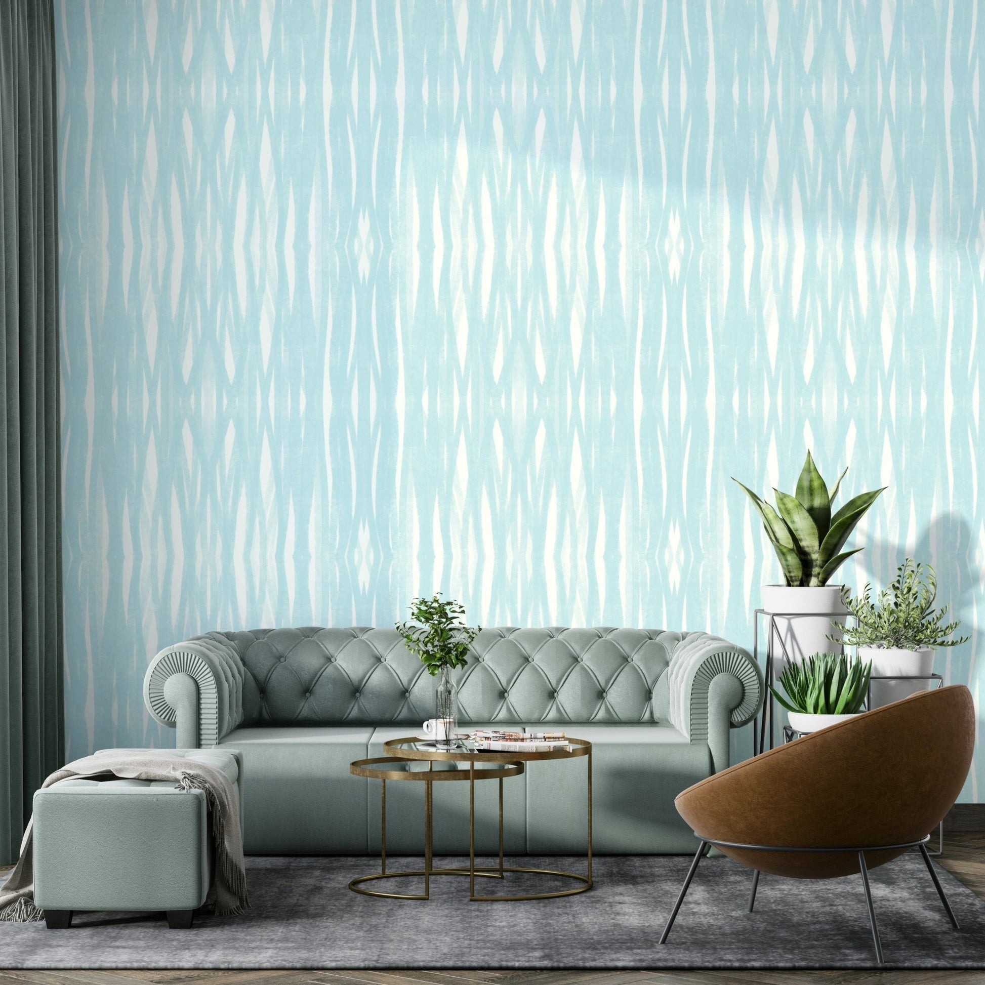 Peel-and-stick Frozen Lake wallpaper for easy application

