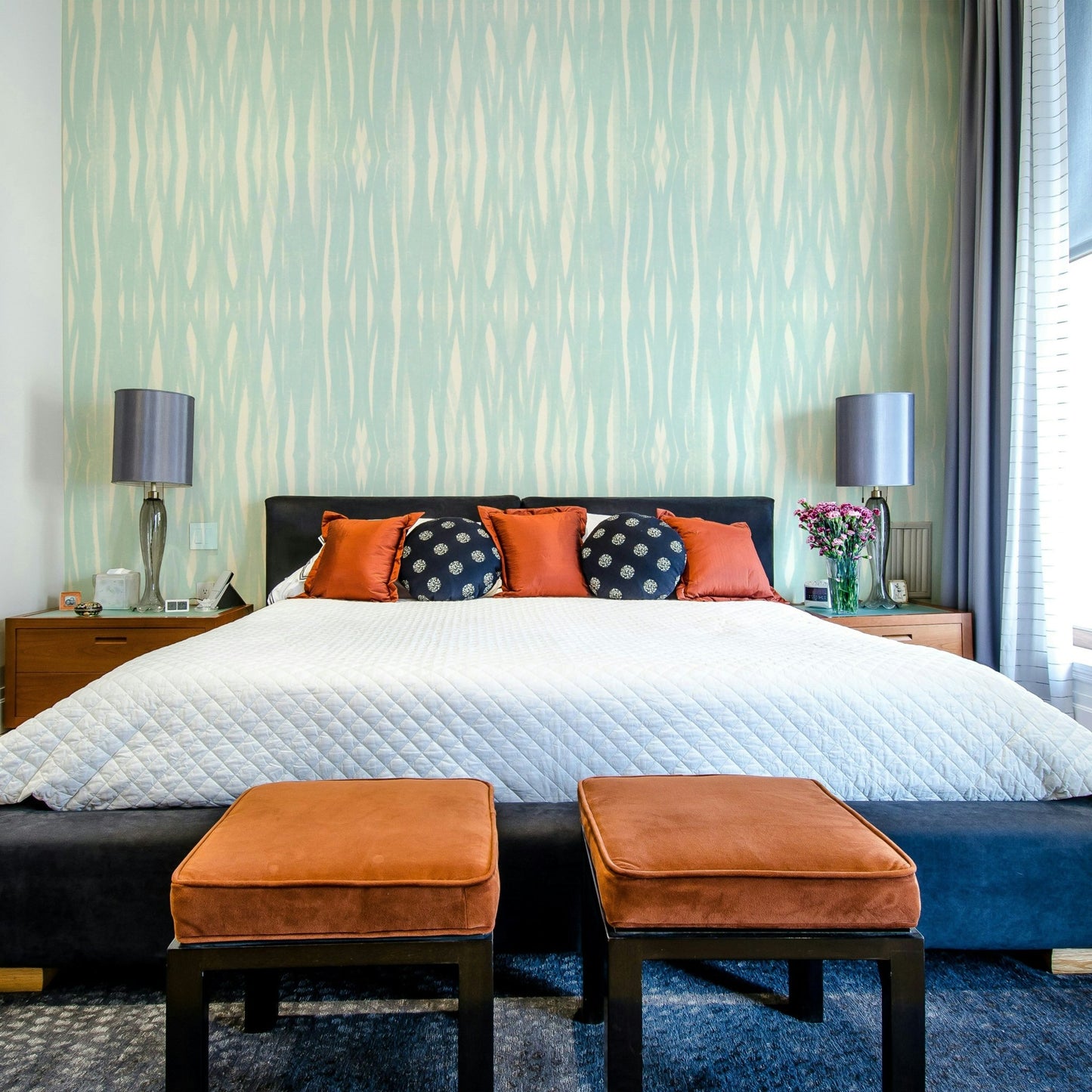 Snowy frozen lake wallpaper for modern interiors


