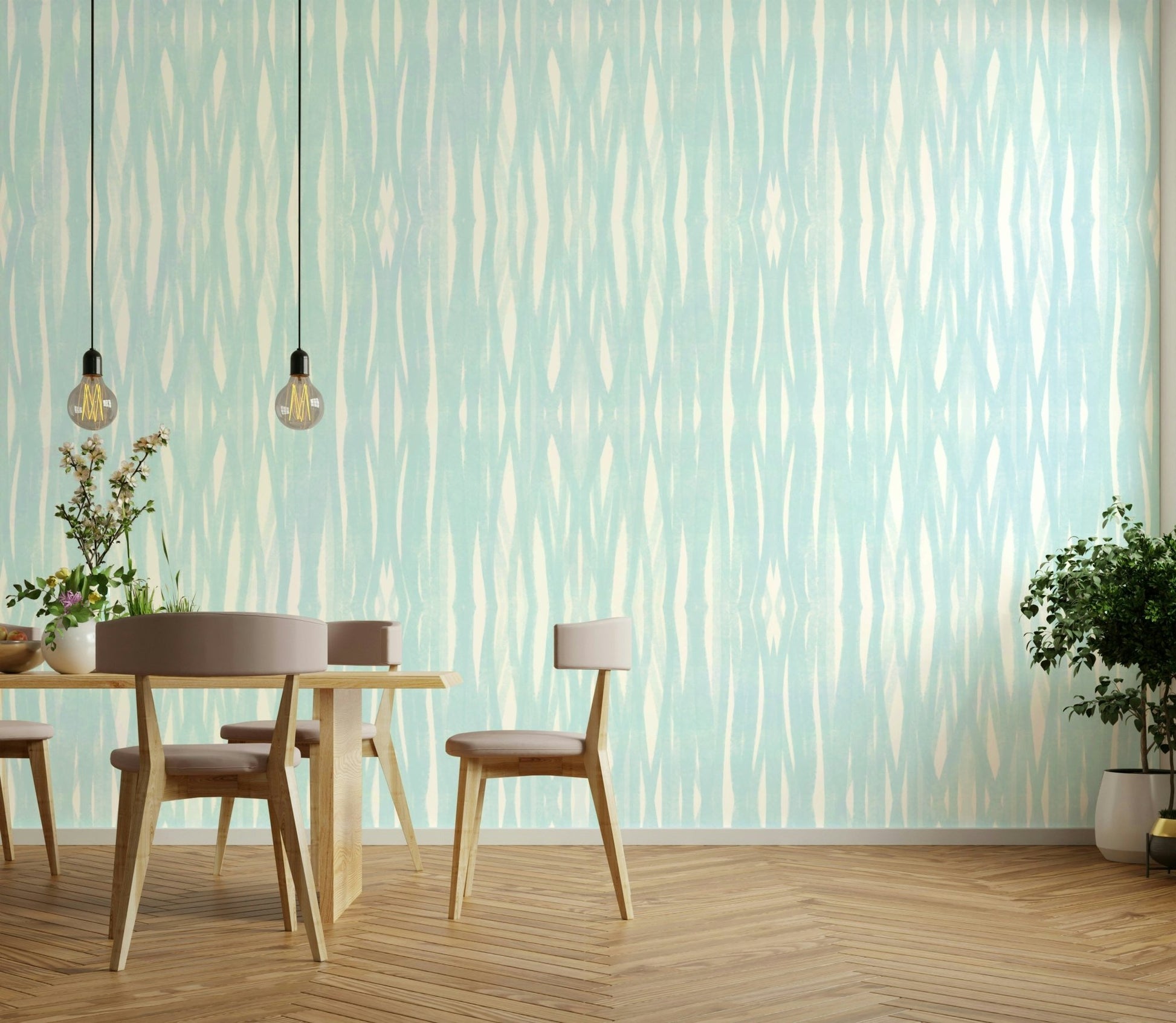 Winter-themed Frozen Lake wallpaper for living rooms

