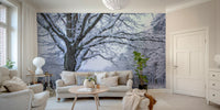 Winter wonderland wallpaper with snowflakes

