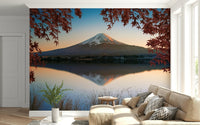Decorate with Fuji at Dawn: Autumn View wall paper, breathtaking vista.