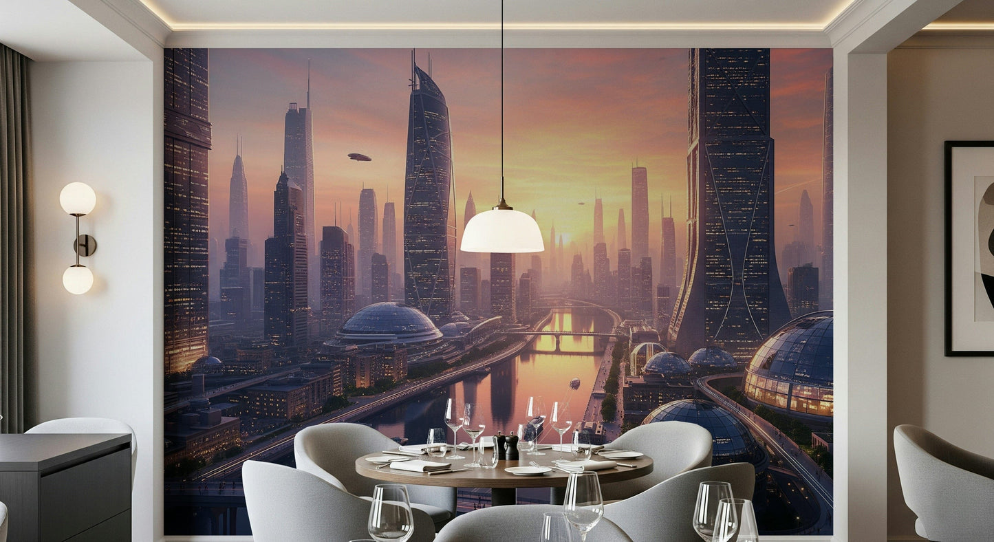 Future Metropolis Wall Mural