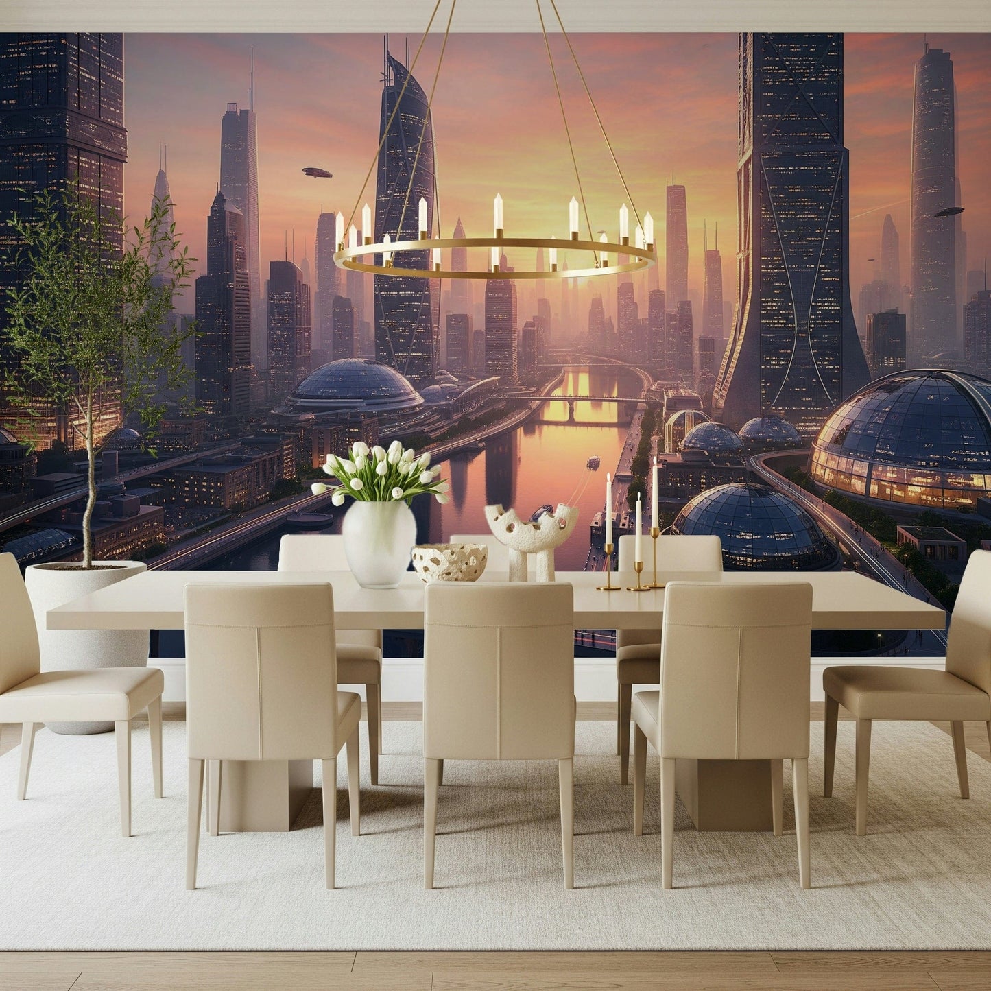 Future Metropolis Wall Mural