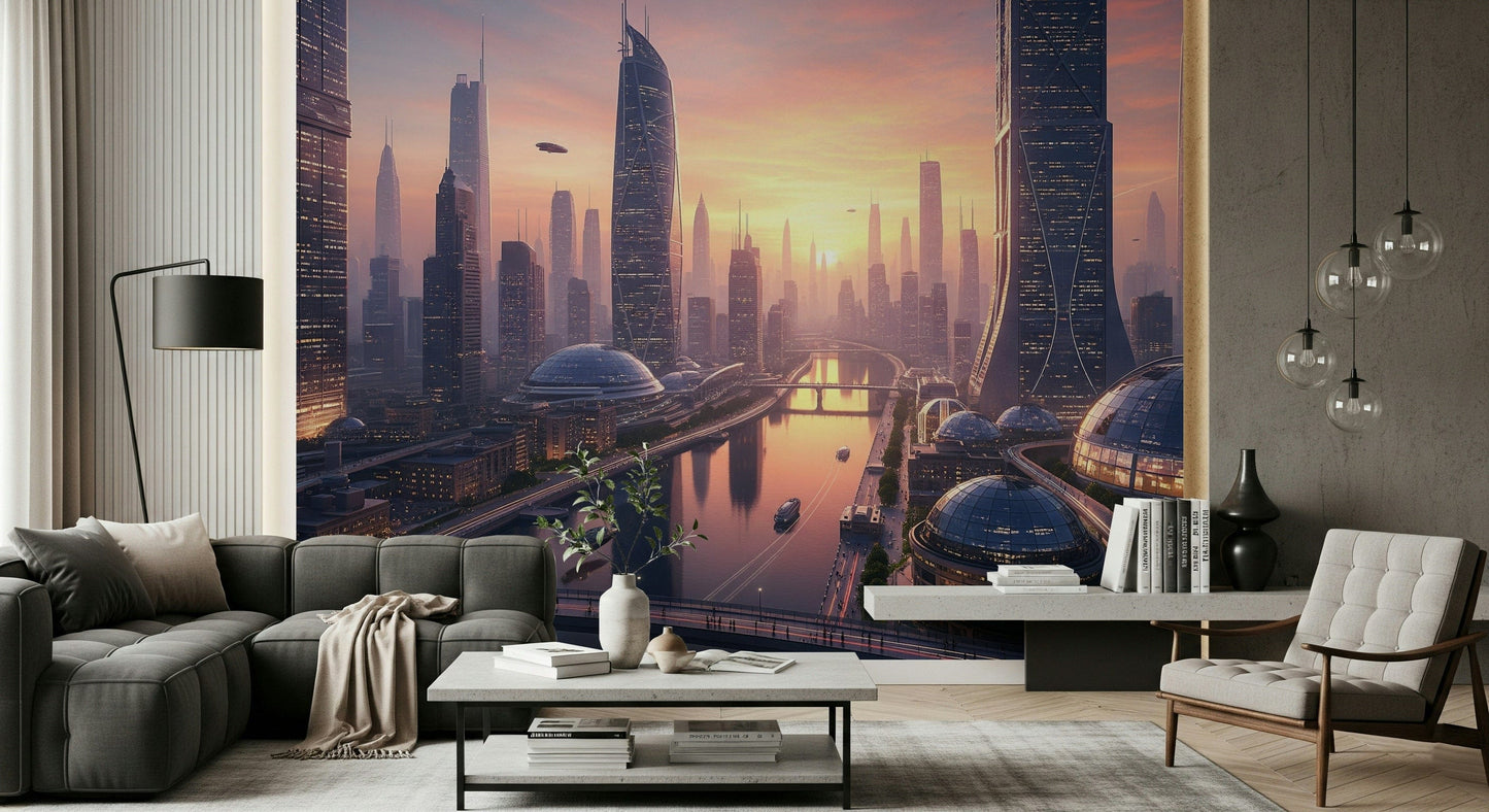 Future Metropolis Wall Mural