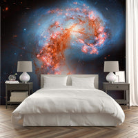 The celestial shapes are a central focus of the image.

