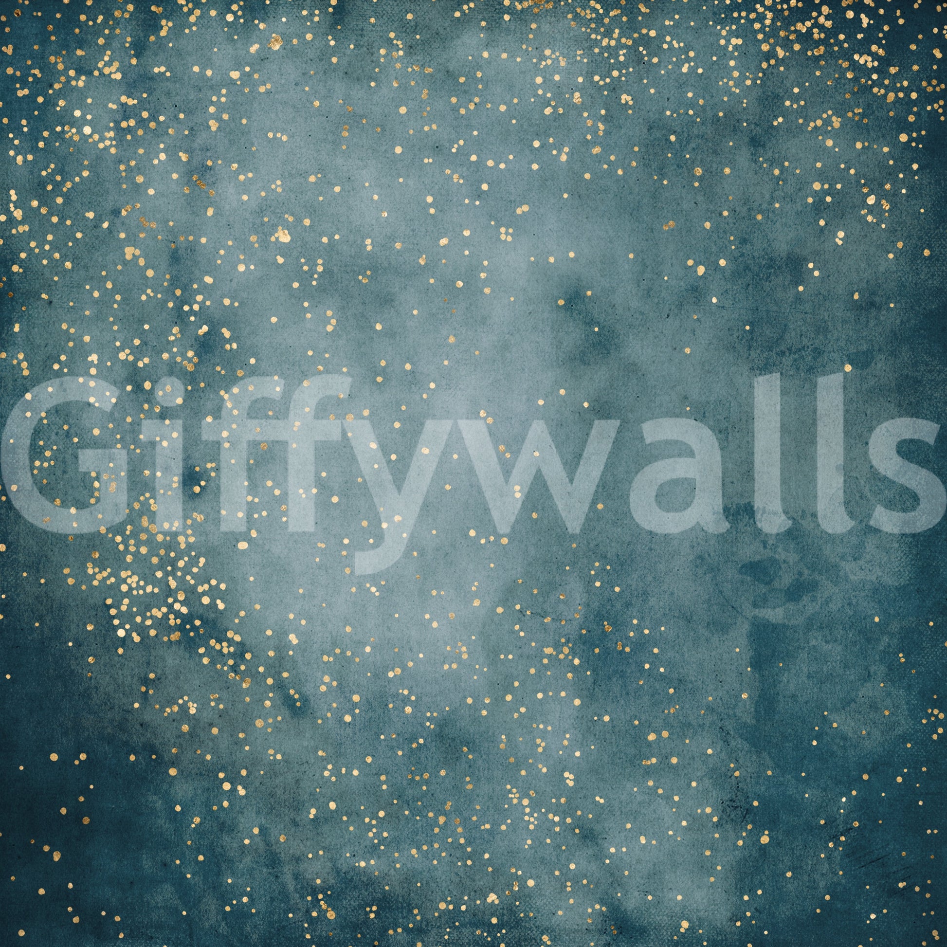 Galactic Dust mural wallpaper with starry sea blue tones.

