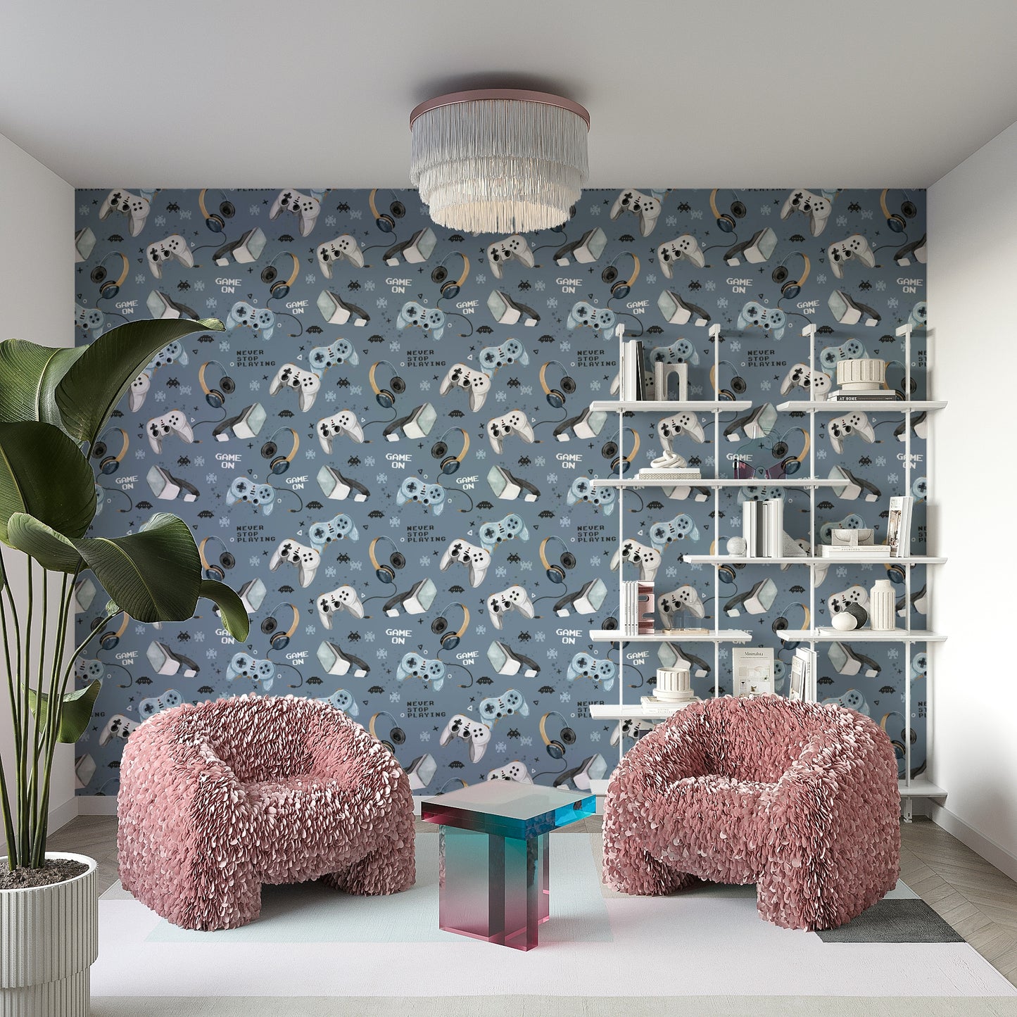 VR and console pattern wall design

