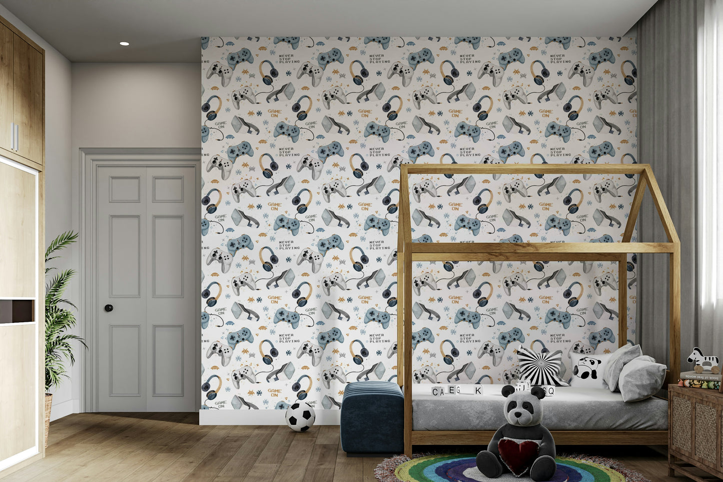 Gaming pattern wallpaper for walls

