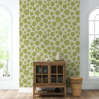 Sage green and cream color palette.

