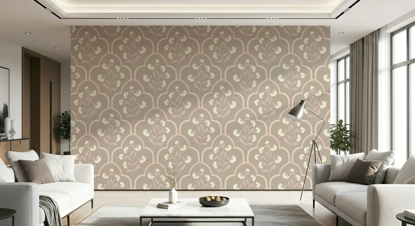 Soft patterned framework of Garden Trellis unique print.