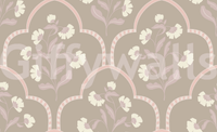 Quiet rhythmic aesthetic of Garden Trellis mural art.