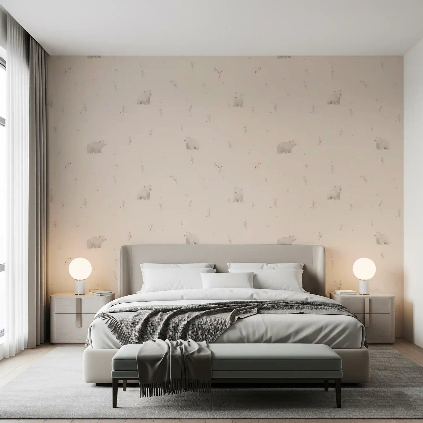 Gentle Bear Meadow Wallpaper⁠