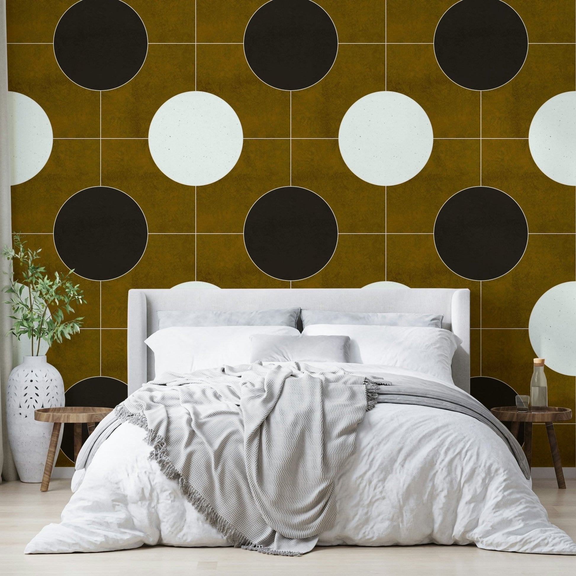 Minimalist wallpaper featuring repeating shapes

