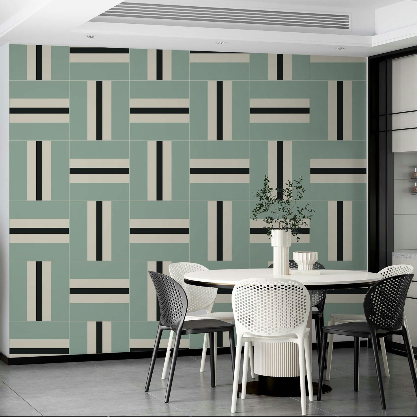 Geometric 05 wallpaper in neutral colors for modern decor

