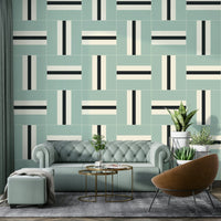 Clean, sharp lines in Geometric 05 wallpaper for rooms

