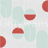 Wallpaper with structured layout and calming rhythm

