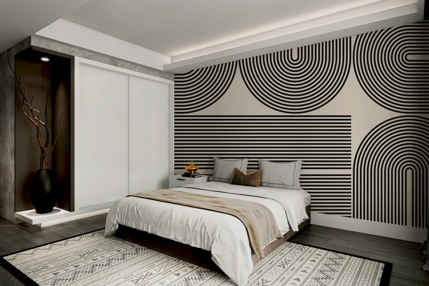 The high-resolution print captures fine details of the lines and color gradients.

