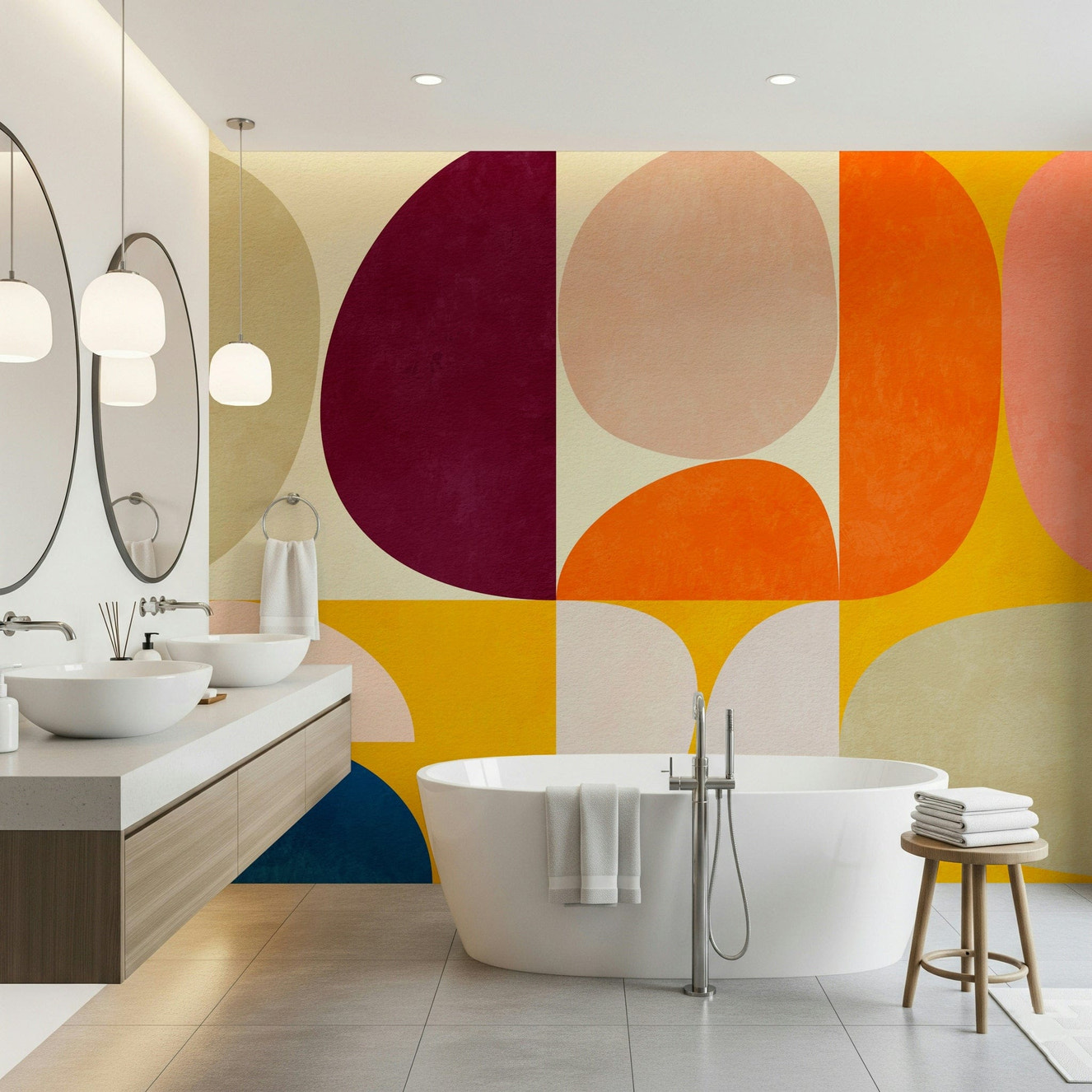 A classic abstract design wallpaper for walls.
