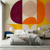 A contemplative gentle cycle wallpaper mural for a feature wall.