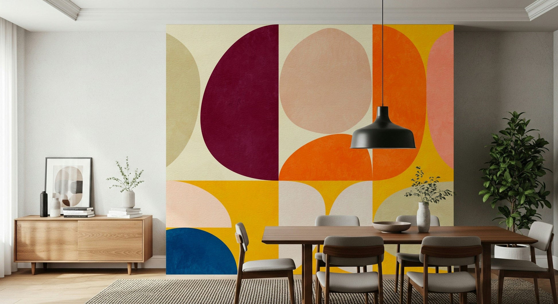 A serene flowing design wall mural for your decor.