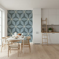 Art Deco inspired Geometric Flowers wallpaper with subtle texture.