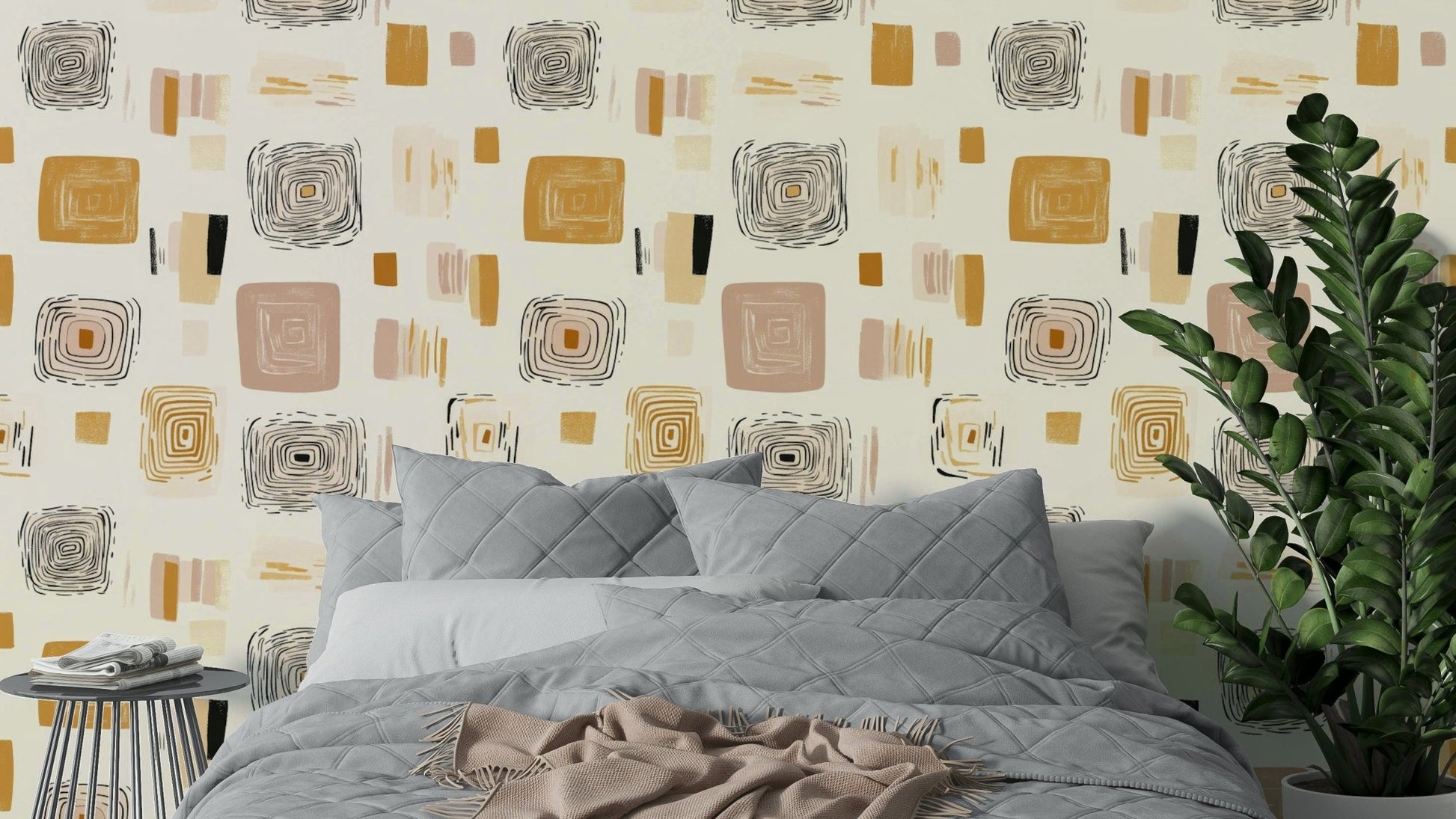 Geometric Harmony Pattern Wallpaper with sleek lines and shapes.

