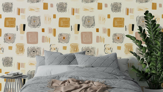 Geometric Harmony Pattern Wallpaper with sleek lines and shapes.

