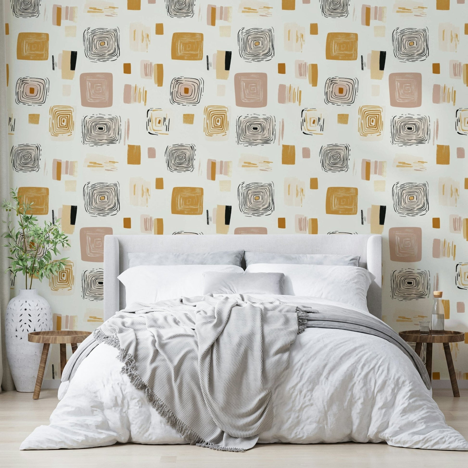 Timeless geometric design wallpaper perfect for any room.


